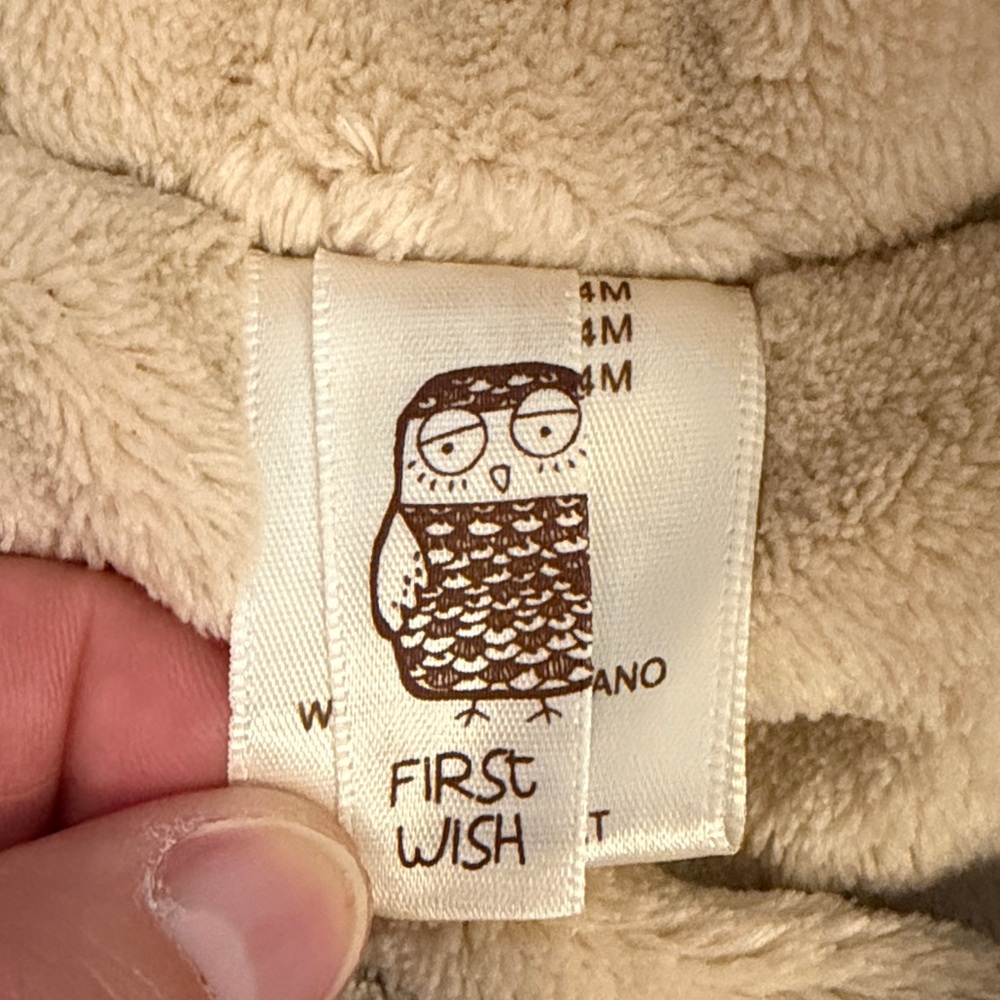First Wish Cream Baby Snowsuit with Bear Ears - Picture 2 of 7